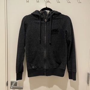 Roots Canada Women’s Full Zip Hoodie XS Heathered Black